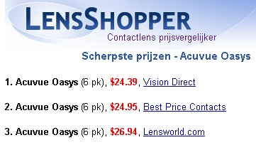 Lensshopper.nl - Google Gadget